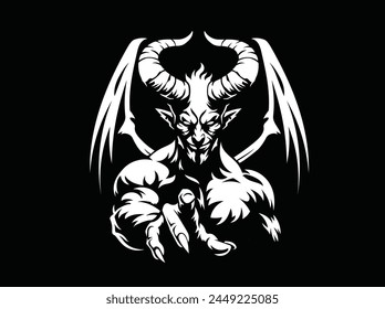 Satan Devil Diablo Logo Vorlage