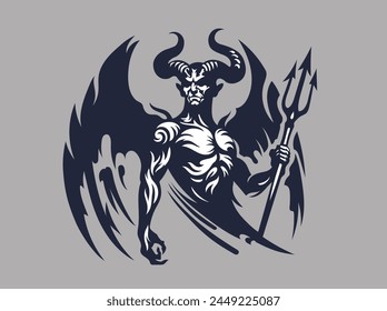 Satan Devil Diablo Logo Vorlage