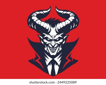 Satan Devil Diablo Logo Vorlage