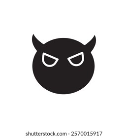 satan evil icon black and white vector outline sign