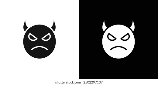 satan evil icon logo set vector