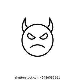 satan evil icon logo sign vector outline