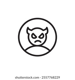 satan evil icon Outline vector for web ui