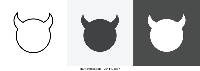 satan evil icon set vector art