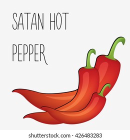 satan hot chili pepper illustration