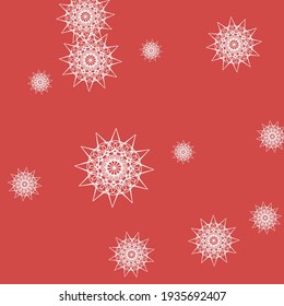 La Navidad Satánica Oscura Copas De Nieve Afiladas Con Fondo Del Cielo. Patrón de Nieve Caótica Ornamental Negro de Año Nuevo. Papel tapiz de color gris de invierno nocturno. Ilustración de Mandala de las tranquilas estrellas de impresión de vacaciones.