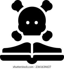 satanic glyph icon illustration vector