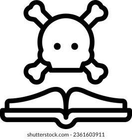 satanic line icon illustration vector