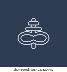 Satanism icon. Trendy flat vector line Satanism icon on dark blue background from Religion collection. 