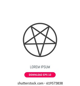 Satanism icon, vector