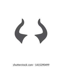 Satan's horn icon. Vector illustration
