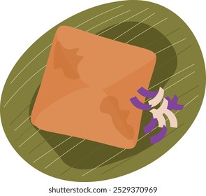 Ilustração de comida tradicional de Satar Malásia
