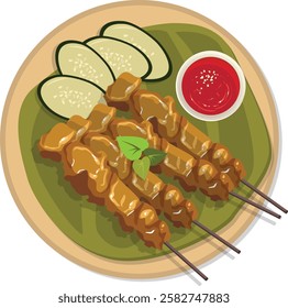 Satay is a flavorful Malaysian dish of grilled, skewered meat with peanut sauce, rich in tradition and taste. It supports local businesses and brings people together through its smoky, savory appeal.