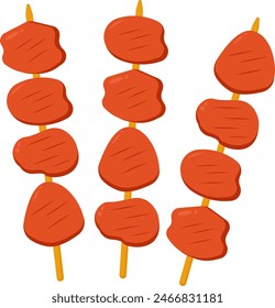 Satay Food Elemente von Eid al-Adha Illustration
