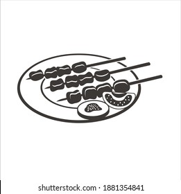 satay icon. satay illustration, vector art.