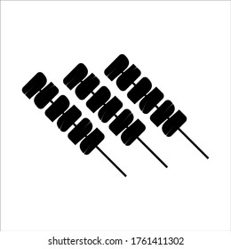 satay icon on white background. eps 10