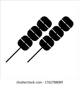 satay icon on white background. vector illustration eps 10.