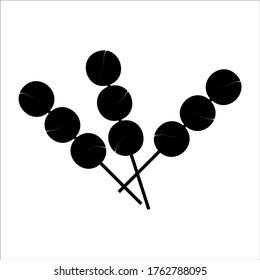 satay icon on white background. vector illustration eps 10.