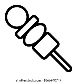 icono satay con estilo de contorno. Adecuado para el diseño de sitios web, logotipo, aplicación y ui.