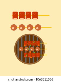 satay, indonesian food, sate