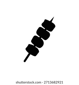 Diseño plano de Vector de icono de silueta Satay.