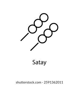 Satay vector icon stock illustration