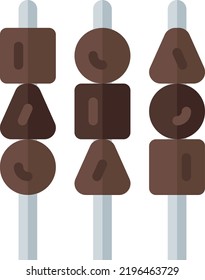 satay vector on white background. isolated Vector icon