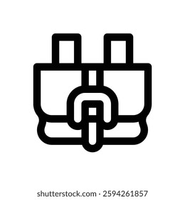 Satchel. Editable stroke vector icon.