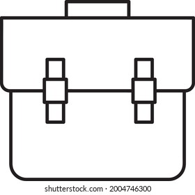 Satchel line icon vector design template and illustration with editable stroke