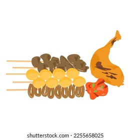 Sate Jeroan, egg Indonesian Traditional Cuisine