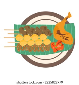 Sate Jeroan. Indonesian Traditional food