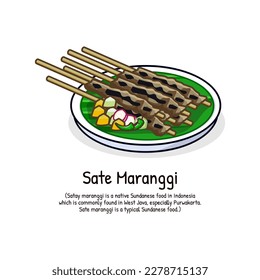 Sate Maranggi meat beef satay Traditional food of Indonesia