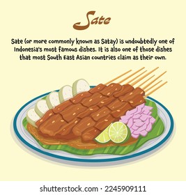 Sate or Satay Indonesia's most famous dishes from madura jawa timur