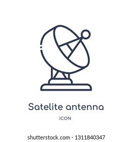 satelite antenna icon from other outline collection. Thin line satelite antenna icon isolated on white background.