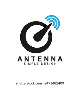 satelite antenna logo vector icon illustration design. good for communication, television, satellite and other kind of internet business.