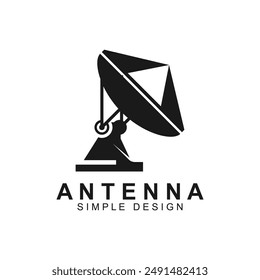 satelite antenna logo vector icon illustration design. good for communication, television, satellite and other kind of internet business.