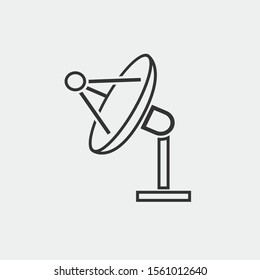 Satelite Dish Vector Icon Illustration Sign