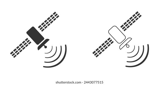 Satelite icon. Connection station in orbit vector ilustration.