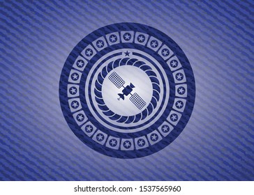 satelite icon with denim texture