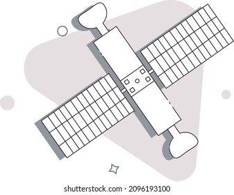Satelite icon design trendy line style vector image, illustrator vector of satelite icon, simple icon