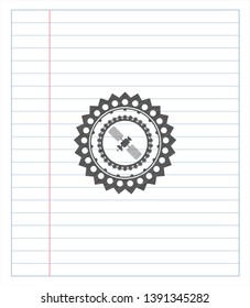 satelite icon drawn in pencil. Vector Illustration. Detailed.