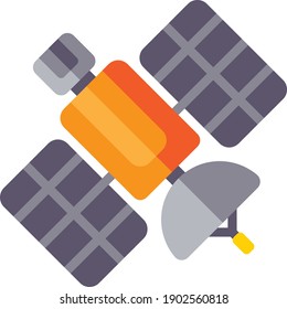 satelite icon flat design vector