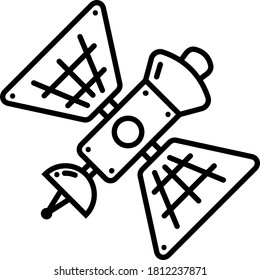 Satelite icon flat. Illustration isolated vector sign symbol. Stock vector illustration isolated on white background.