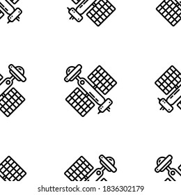 Satelite icon flat. Illustration isolated vector sign symbol. Stock vector illustration isolated on white background