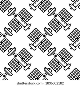 Satelite icon flat. Illustration isolated vector sign symbol. Stock vector illustration isolated on white background