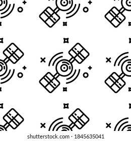 Satelite icon flat. Illustration isolated vector sign symbol. Stock vector illustration isolated on white background