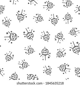Icono satelital plano. Ilustración del símbolo de signo vectorial aislado. Ilustración vectorial de existencias aislada en fondo blanco