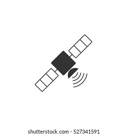 Satelite icon flat. Illustration isolated vector sign symbol