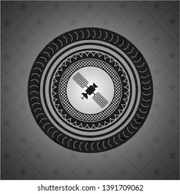 satelite icon inside black badge