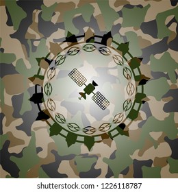 satelite icon inside camo emblem